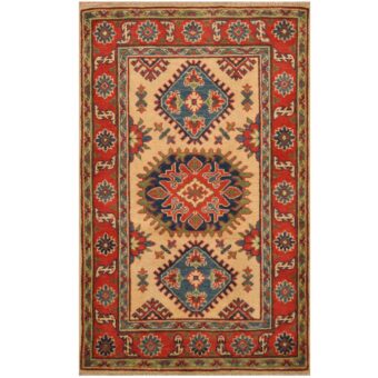 Afghan Hand-knotted Tribal Kazak Wool Rug (2'8 x 4'3)