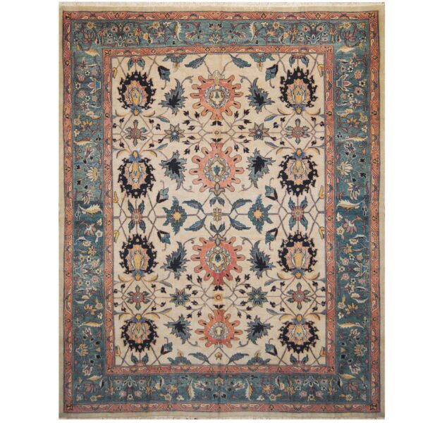 Persian Hand-knotted 1960's Semi-antique Mahal Wool Rug (9'9 x 11'8)