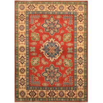 Afghan Hand-knotted Tribal Kazak Wool Rug (5' x 6'10)
