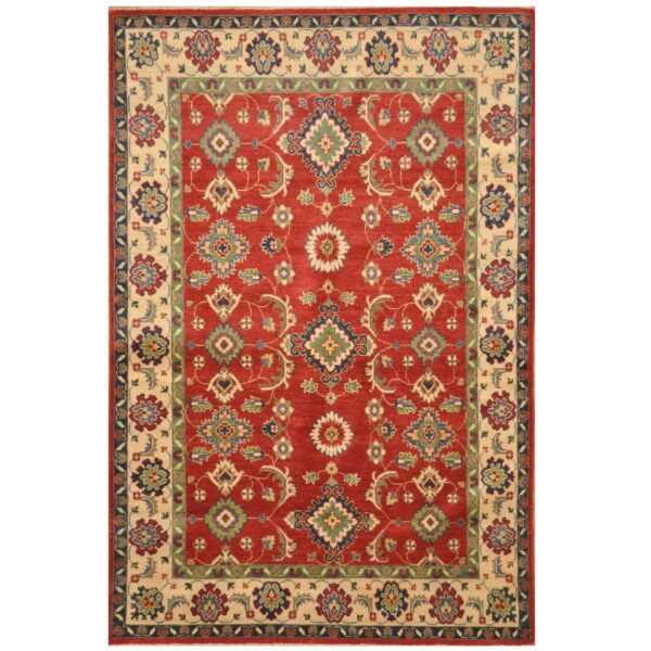 Afghan Hand-knotted Tribal Kazak Wool Rug (5'2 x 7'7)