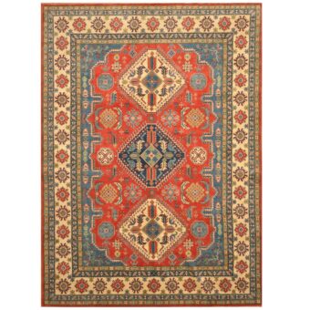 Afghan Hand-knotted Tribal Kazak Wool Rug (8'10 x 12'1)
