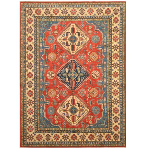 Afghan Hand-knotted Tribal Kazak Wool Rug (8'10 x 12'1)