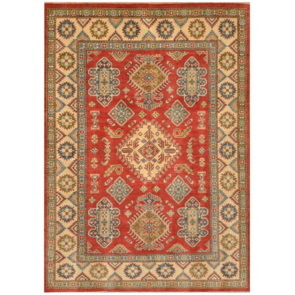 Afghan Hand-knotted Tribal Kazak Wool Rug (5'5 x 7'8)