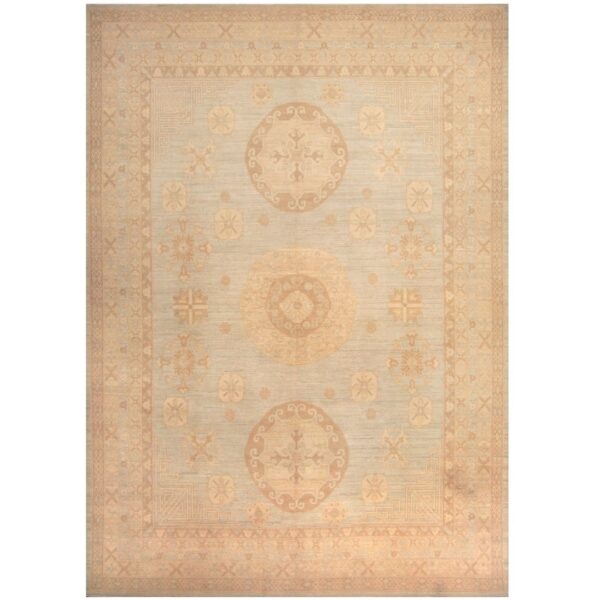 Afghan Hand-knotted Vegetable Dye Khotan Wool Rug (9'9 x 13'8)