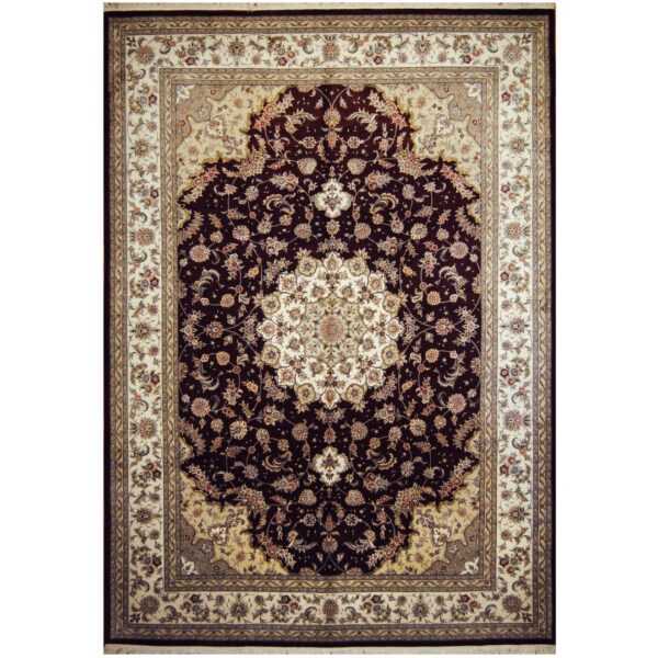 Indo Hand-knotted Kashan Wool & Silk Rug (10' x 14')