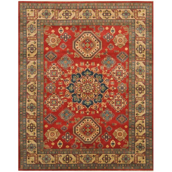 Afghan Hand-knotted Tribal Kazak Wool Rug (9' x 11'6)