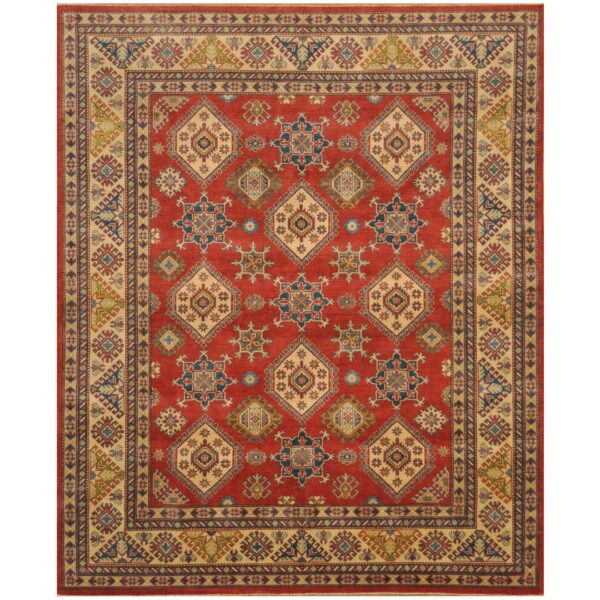Afghan Hand-knotted Tribal Kazak Wool Rug (8'3 x 9'9)