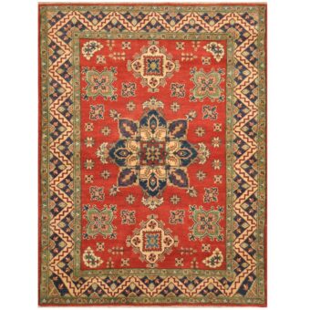 Afghan Hand-knotted Tribal Kazak Wool Rug (5'3 x 6'10)