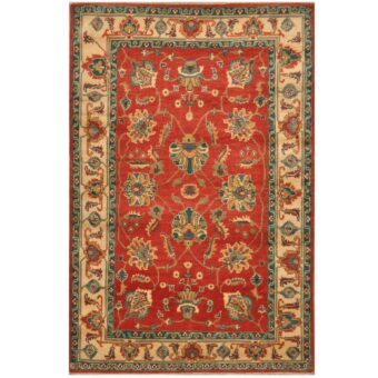 Afghan Hand-knotted Tribal Kazak Wool Rug (4'1 x 6'3)