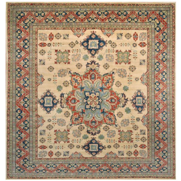 Afghan Hand-knotted Tribal Kazak Wool Rug (13'5 x 13'5)