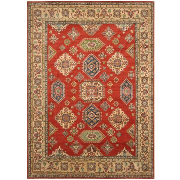 Afghan Hand-knotted Tribal Kazak Wool Rug (10'2 x 14'3)