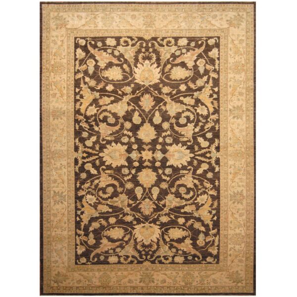 Afghan Hand-knotted Vegetable Dye Oushak Wool Rug (10'3 x 14'1)