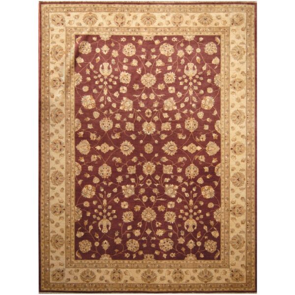 Afghan Hand-knotted Vegetable Dye Oushak Wool Rug (9'6 x 13'9)