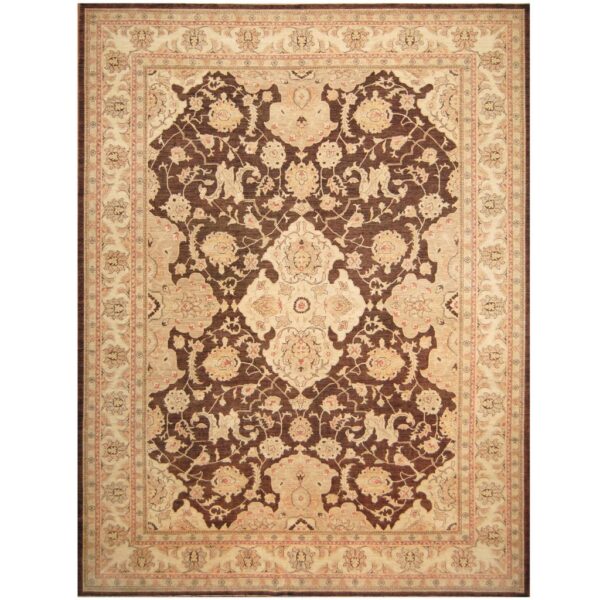 Afghan Hand-knotted Vegetable Dye Farahan Wool Rug (10'5 x 13'9)