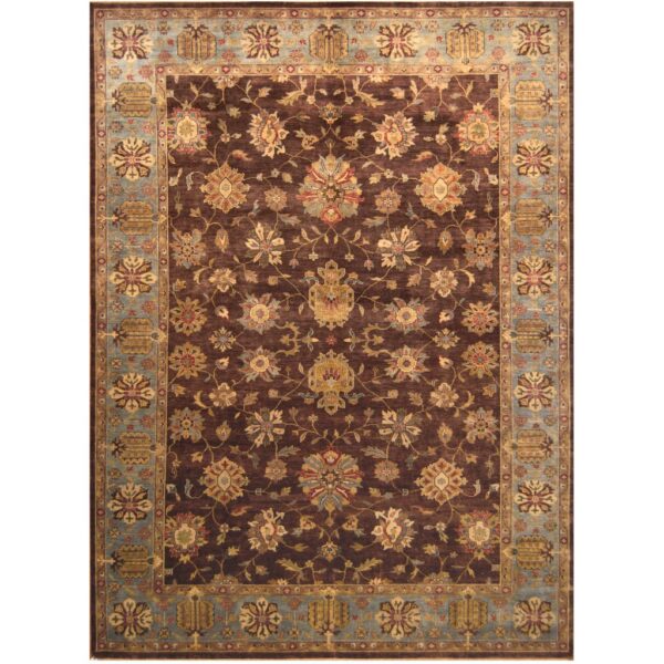 Indo Hand-knotted Vegetable Dye Oushak Wool Rug (10' x 14')