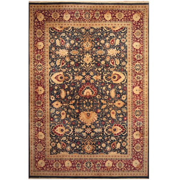 Afghan Hand-knotted Vegetable Dye William Morris Wool Rug (10' x 14'9)