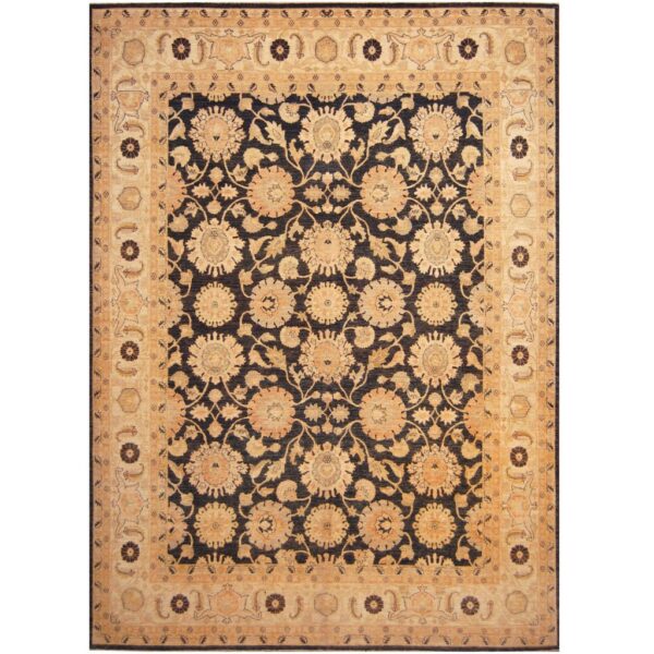 Afghan Hand-knotted Vegetable Dye Oushak Wool Rug (10' x 13'10)
