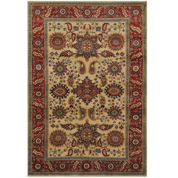 Afghan Hand-knotted Kazak Wool Rug (5' x 7'6)