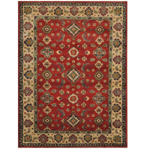 Afghan Hand-knotted Kazak Wool Rug (5' x 6'9)