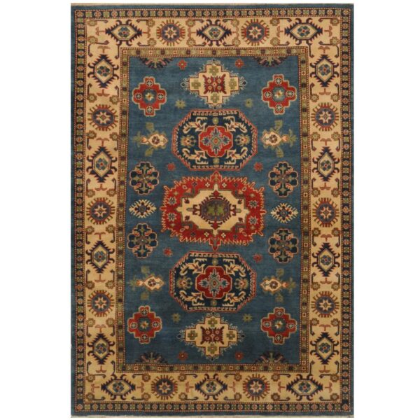 Afghan Hand-knotted Kazak Wool Rug (6' x 9')