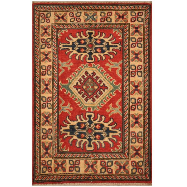 Afghan Hand-knotted Kazak Wool Rug (2' x 3')