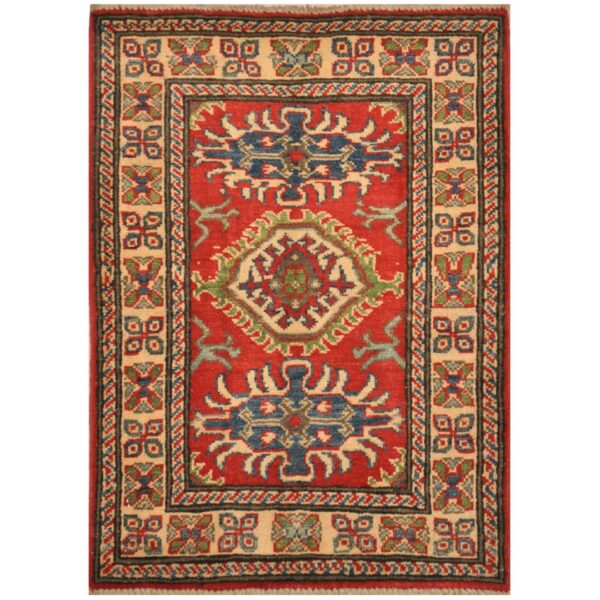 Afghan Hand-knotted Kazak Wool Rug (2' x 3')
