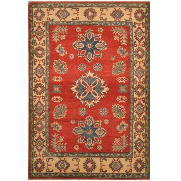 Afghan Hand-knotted Kazak Wool Rug (3'4 x 5')
