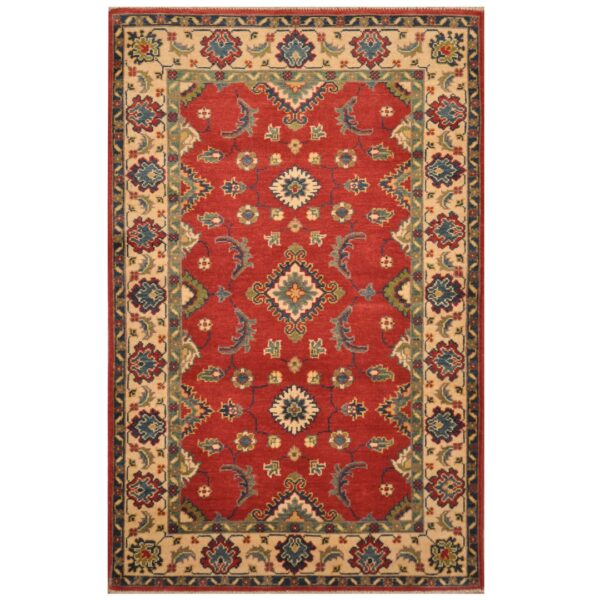 Afghan Hand-knotted Kazak Wool Rug (3'2 x 4'10)