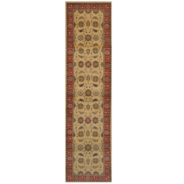 Afghan Hand-knotted Kazak Wool Runner (2'6 x 9'10)