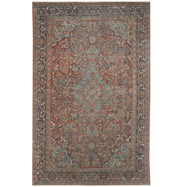 Persian Hand-knotted 1890s Kashan Wool Rug (10'2 x 16'9)