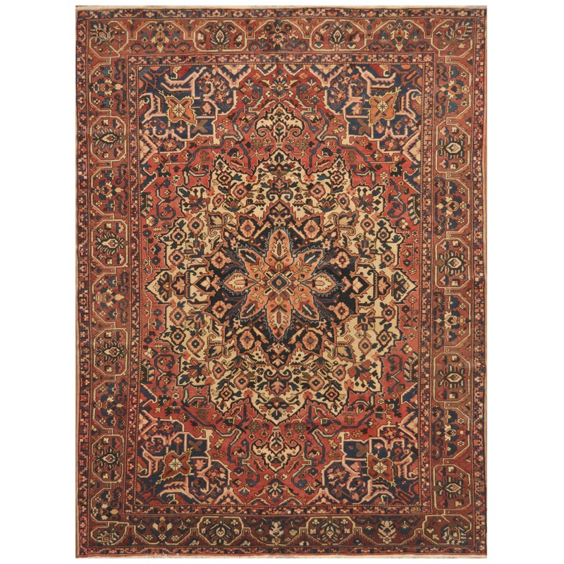 Persian Hand-knotted 1920s Bakhtiari Wool Rug (10'3 x 13'9)