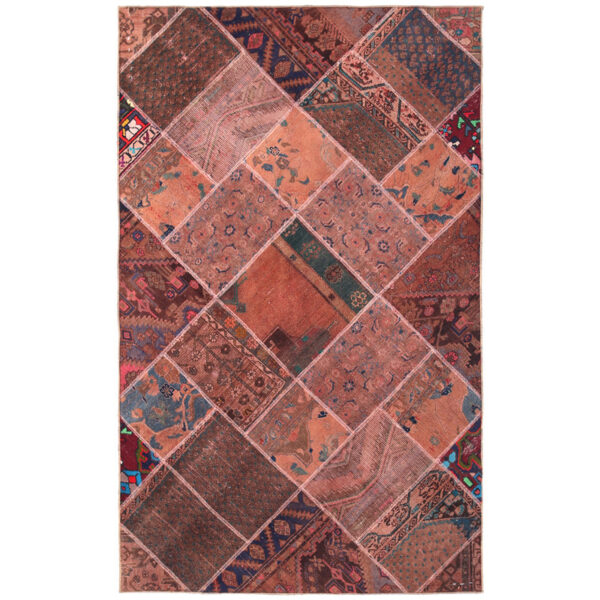 Pak Persian Hand-knotted Patchwork Wool Rug (4'9 x 7'8)