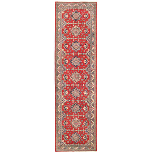 Afghan Hand-knotted Kazak Wool Rug (4'10 x 17'1)