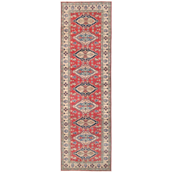 Afghan Hand-knotted Kazak Wool Rug (4'10 x 16'6)