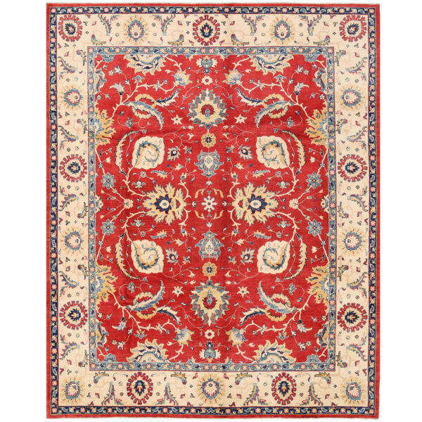 Afghan Hand-knotted Vegetable Dye Oushak Wool Rug (8' x 9'10)