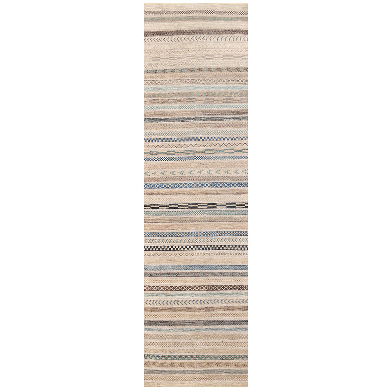 Afghan Hand-knotted Vegetable Dye Gabbeh Wool Runner (2'6 x 9'1)