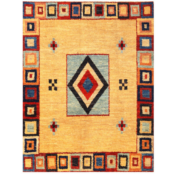 Afghan Hand-knotted Vegetable Dye Shag Gabbeh Wool Rug (7'10 x 10'1)