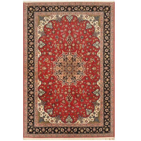 Persian Hand-knotted Tabriz Wool & Silk Rug (6'7 x 10'2)