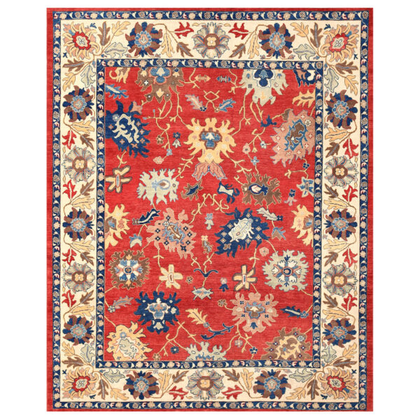 Afghan Hand-knotted Vegetable Dye Oushak Wool Rug (9' x 11'3)