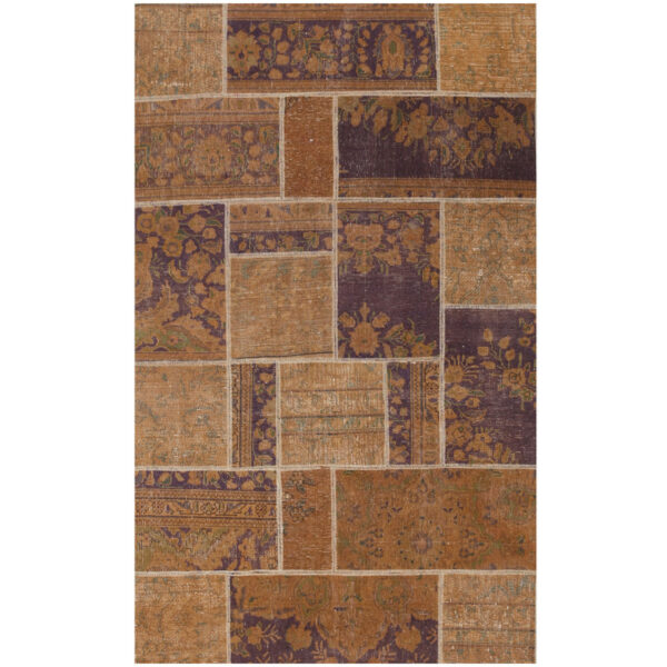 Pak Persian Hand-knotted Patchwork Wool Rug (3'10 x 6'5)