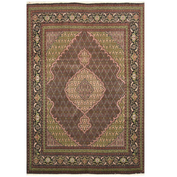 Persian Hand-knotted Tabriz Wool & Silk Rug (6'8 x 9'9)