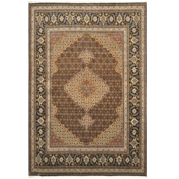 Persian Hand-knotted Tabriz Wool & Silk Rug (6'8 x 9'9)
