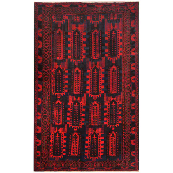 Afghan Hand-knotted Balouchi Wool Rug (6'4 x 10'1)