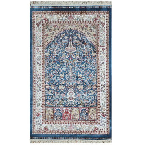 Indo Hand-knotted Kashmiri Silk Rug (2'6 x 4')