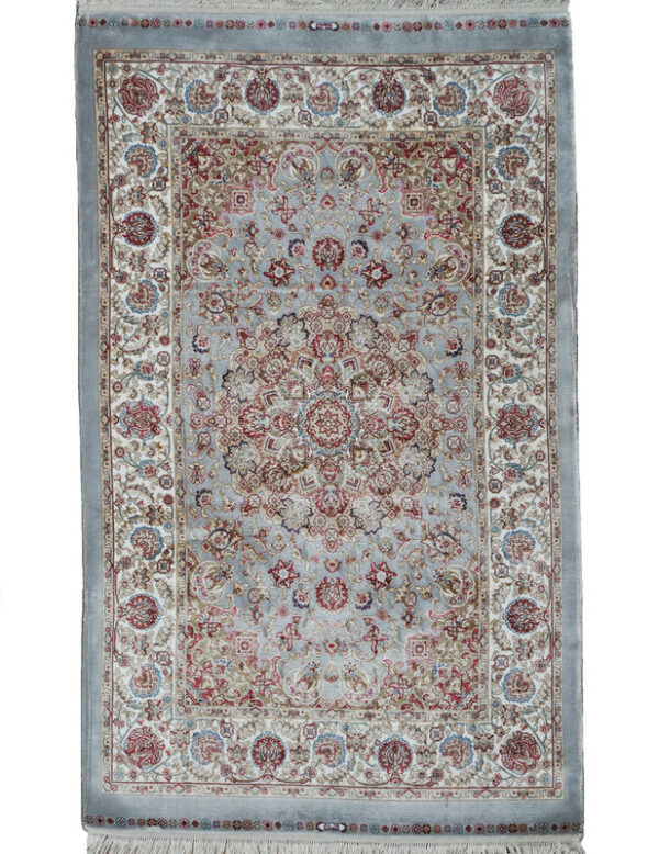 Indo Hand-knotted Kashmiri Silk Rug (2'6 x 4')