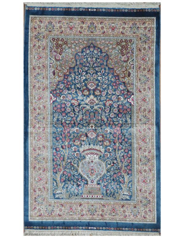 Indo Hand-knotted Kashmiri Silk Rug (2'6 x 4')