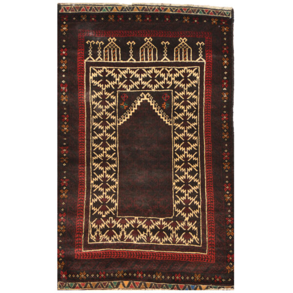Afghan One-Of-A-Kind Tribal Balouchi Wool Rug (2'8 x 4'3)