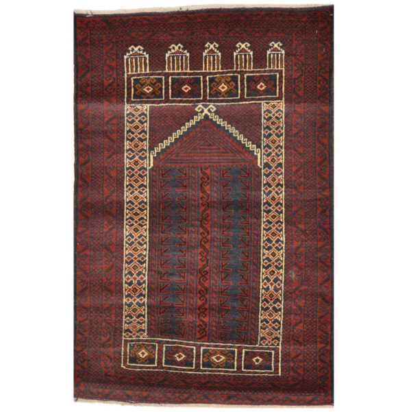 Afghan One-Of-A-Kind Tribal Balocuhi Wool Rug (2'8 x 4'1)