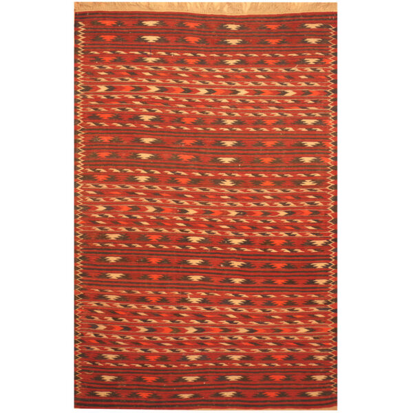 Afghan Hand-woven Wool Kilim (4' x 6')