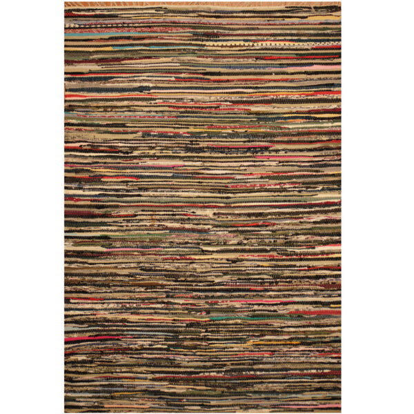Indo Hand-woven Wool Kilim (4' x 6')